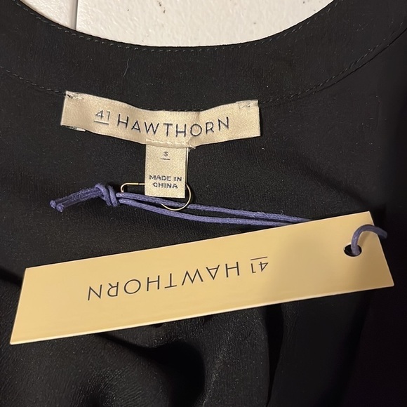 41 Hawthorn black blouse long sleeves. Sz Sm - Picture 4 of 9